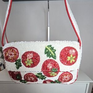 Made in india Tomato beaded bag